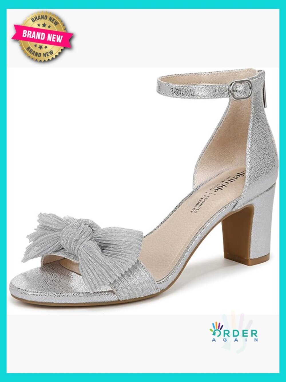 Heeled Sandals with Bow Detail Block Heel Platform Strappy Open Toe Adjustable